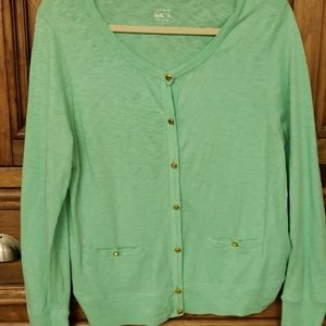 J. Crew Green Long Sleeve Top